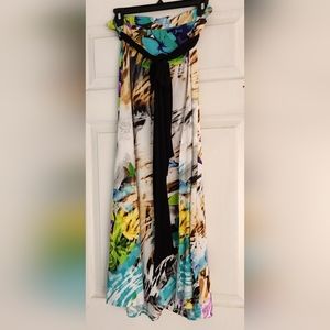 Womens Maxi Skirt Floral Print